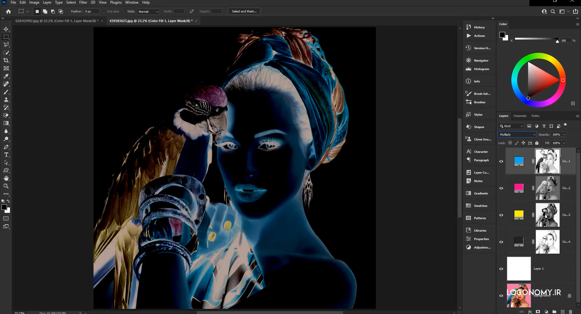 استفاده از Luminosity mask و تفکیک رنگ های تصویر در برنامه فتوشاپ